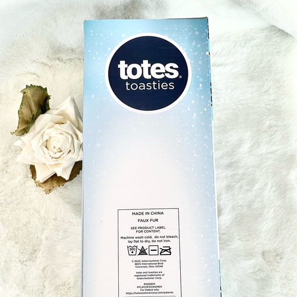 NWT TOTES TOASTIES MENS MEMORY FOAM SLIPPERS MD 8-9 Dk Charcoal w/brown stripes - Picture 4 of 4